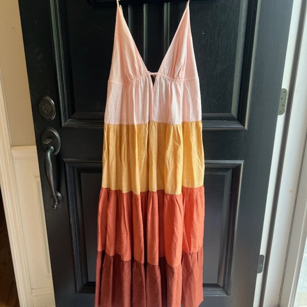 Colourblock Drama Maxi Dress